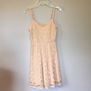 ASOS petite blush lace dress